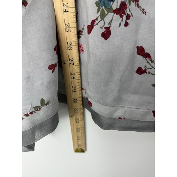 Ali Miles Gray Floral Embroidered Tunic Top Women’s 3X Romantic Roses - Picture 5 of 7
